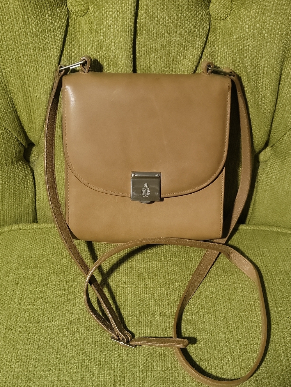 MARK CROSS Leather Crossbody Bag in Tan